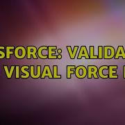 Salesforce Validation Rule Visual Force Page