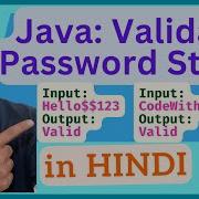 Java Program To Validate A Password String Java Coding In Hindi