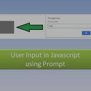 User Input Using Javascript Prompt