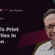 How To Print PDF Files In Python IronPDF