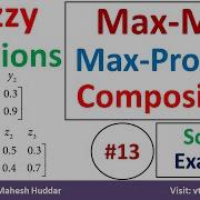13 How To Perform Max Min And Max Product Composition Between Two Fuzzy Sets By Mahesh Huddar