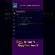 Pseudo Random Generator Using Random Module In Python