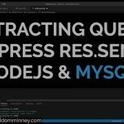 NodeJS Abstracting MySQL Database Query Functions Express Responses NJSV 2