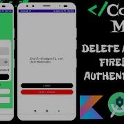 Delete Account Firebase Authentication In Android Studio Kotlin