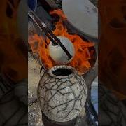 From Fire To Elegance L White Crackle Raku Reveal Raku Shorts