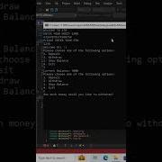 ATM Console App In C Visual Studio 2022
