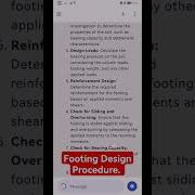 Footing Design General Procedure