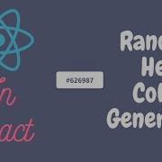 How To Create A Full Screen Random Hex Color Generator In React