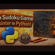 Create Sudoku Game In Python Using Tkinter In 2 Minutes Python Small Game Project For Beginners