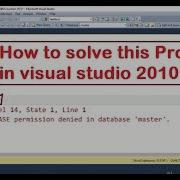 Create Database Permission Denied In Database Master In Sql Server