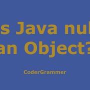 Is Java Null An Object