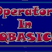 QBASIC Operators In QBASIC A Complete Computer Guide KD Production