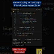 75 Reverse String With Recursive Array In JS Cool Trick Shorts