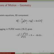 GR Lecture 35 FriedmannEquations