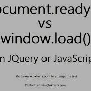 What Is The Difference Between Document Ready Vs Window Load Events Function In JQuery Or JavaScript