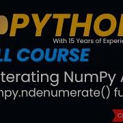 Итерация по массивам в NumPy NumPy Ndenumerate Учебное пособие по NumPy на Python