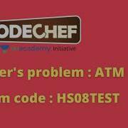 Codechef Beginner S Problems ATM Problem Code HS08TEST C