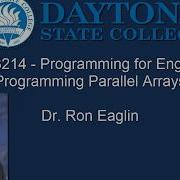 EGN3214 Lecture Programming Parallel Arrays