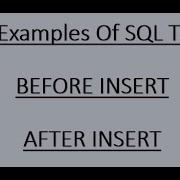 SQL Trigger BEFORE INSERT AFTER INSERT