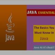 Java Essentials Java Fundamentals Java Basics