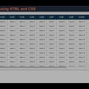 Fixed Table Header Using HTML And CSS With Vertical And Horizontal Scrollbars