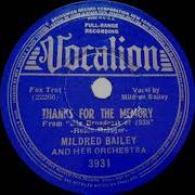 1938 Mildred Bailey Her Orchestra Thanks For The Memory