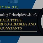 Identifiers Variables Datatypes Keywords And Variables In C