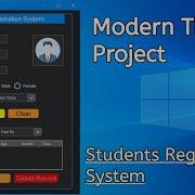 Student Registration System In Python Custom Tkinter GUI Part 1