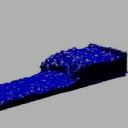 GPU Fluid Simulation With 8192 Particles Using Raycasting Performed At 10 Fps