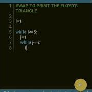 Python Program To Print The FLOYD S TRIANGLE
