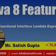 Java 8 0 Features Functional Interface Lambda Expression Part 1 By Mr Satish Gupta