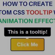 Make CSS Tooltip Custom Hover On Html Elements