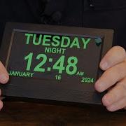 SENXINGYAN Digital Calendar Alarm Clock 7 HD Large Screen Display