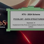 KTU 2024 PCCSL307 Data Structures Lab Exp 11 Implement The Find And Replace Feature In Text Editor