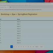 Bootstrap AJAX Springboot Pagination
