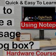 How To Make A Message Dialog Box Using Notepad