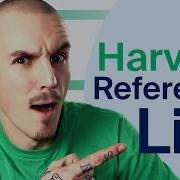How To Format A Harvard Reference List