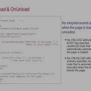 JavaScript How To Use Onload Onunload