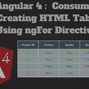 Angular 4 With WEB API 19 How To Consume GET API Create Html Table