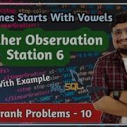 Weather Observation Station 6 Solution City Names Starts With Vowels Hackerrank Problems PART 10