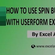 How To Use Spin Button With Userform In Excel VBA Excel Avon