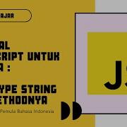 Tutorial Javascript Data Type String Pemula Bahasa Indonesia
