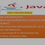 Core Java Practical Methods And Constructors Abstract Class Constructor And Destructor