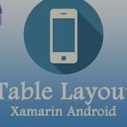 Xamarin Android 3 TableLayout