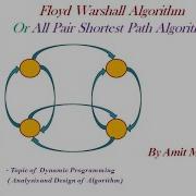 Floyd Warshall Algorithm All Pair Shortest Path Algorithm Using Dynamic Programming