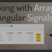 Working With Arrays In Angular Signals