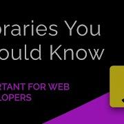 JavaScript Libraries You Must Know Javascript