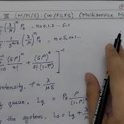 Model 3 M M S Infinity FCFS Multiservice Model Queueing Theory In Operation Research