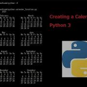 Creating A Calendar Using Python 3