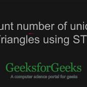 Count Number Of Unique Triangles Using STL GeeksforGeeks